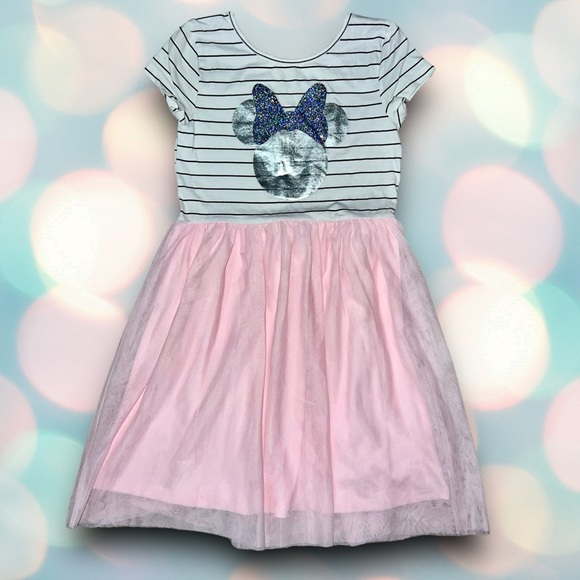 Disney Other - Disney Minnie Mouse Girl’s Glitter Tulle Tutu Dress Size 8